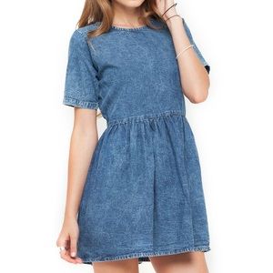 Motel Penny Babydoll Denim Dress